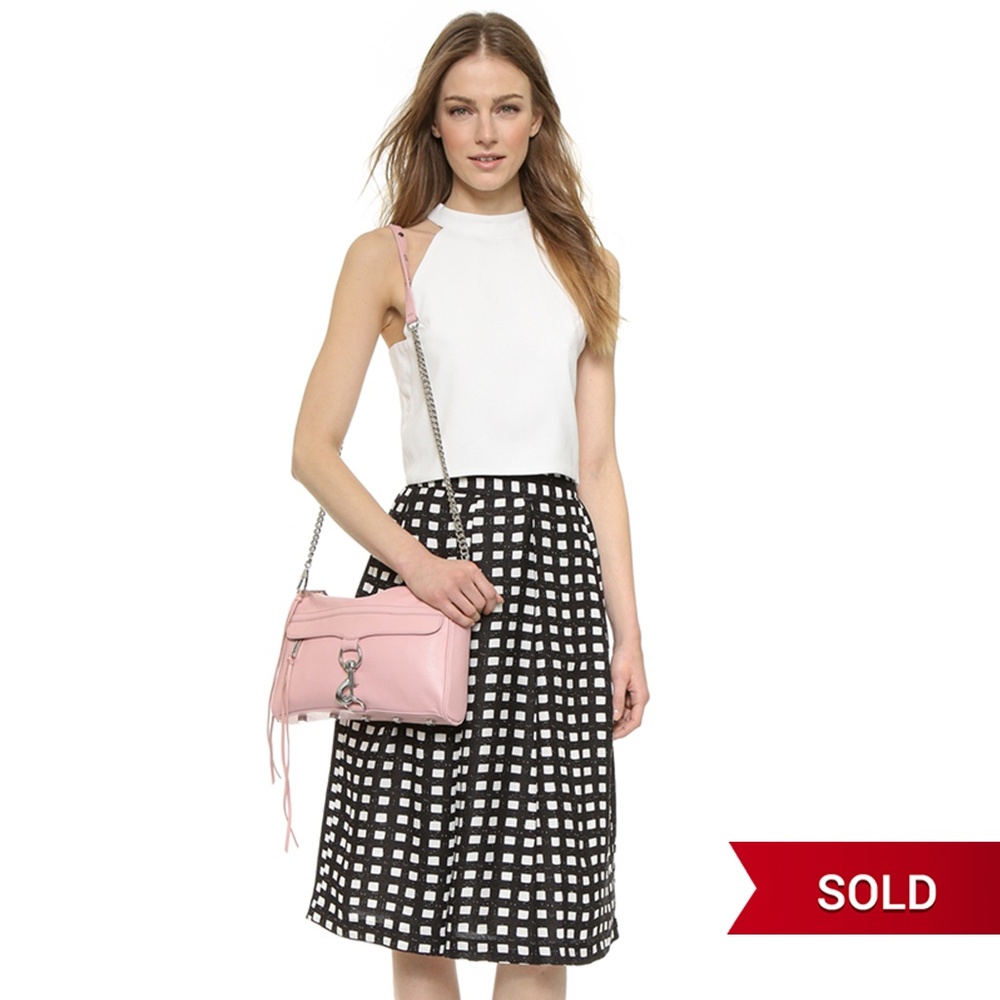J.O.A. Black & White Gingham Checkered Skirt